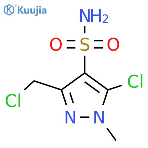 5-Chloro-3-(chloromethyl)-1-methylpyrazole-4-sulfonamide structure