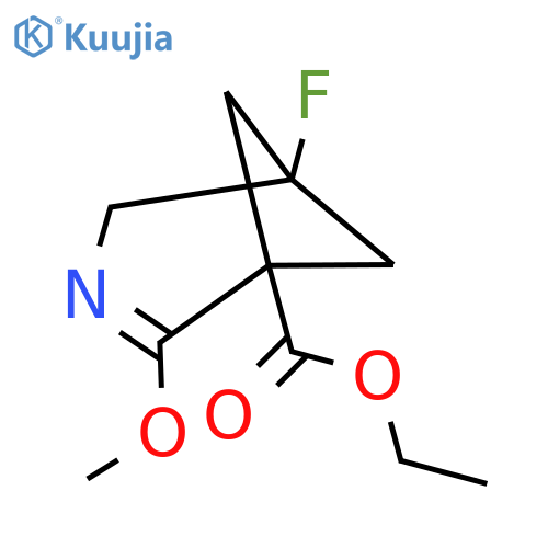 Ethyl 5-fluoro-2-methoxy-3-azabicyclo[3.1.1]hept-2-ene-1-carboxylate structure