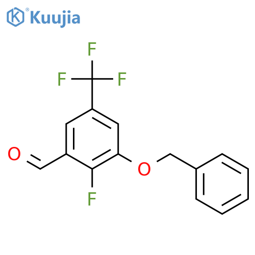 3-(Benzyloxy)-2-fluoro-5-(trifluoromethyl)benzaldehyde structure
