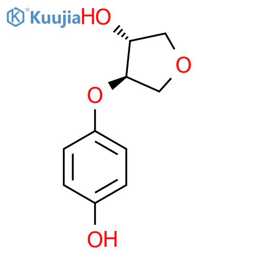 (3R,4R)-4-(4-hydroxyphenoxy)oxolan-3-ol structure