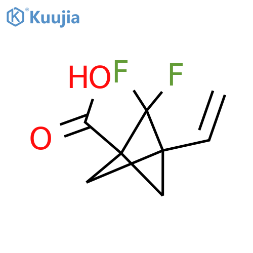 3-Ethenyl-2,2-difluorobicyclo[1.1.1]pentane-1-carboxylic acid structure