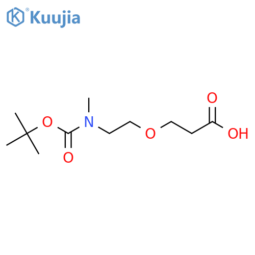 3-{2-[(Tert-butoxycarbonyl)(methyl)amino]ethoxy}propanoic acid structure