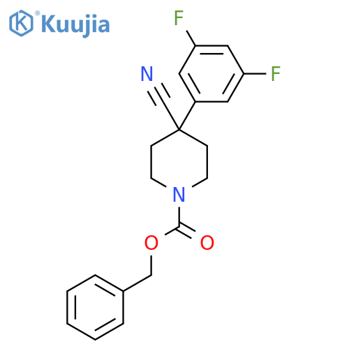 benzyl 4-cyano-4-(3,5-difluorophenyl)piperidine-1-carboxylate structure