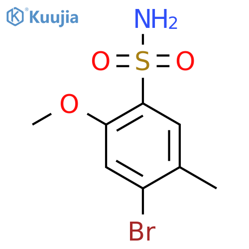 4-Bromo-2-methoxy-5-methylbenzene-1-sulfonamide structure