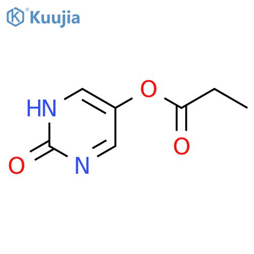 2(1H)-Pyrimidinone, 5-(1-oxopropoxy)- structure