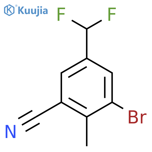 3-Bromo-5-(difluoromethyl)-2-methylbenzonitrile structure