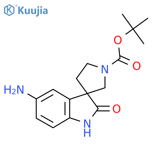 tert-Butyl 5-amino-2-oxospiro[indoline-3,3'-pyrrolidine]-1'-carboxylate structure