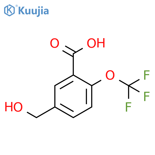 Benzoic acid, 5-(hydroxymethyl)-2-(trifluoromethoxy)- structure
