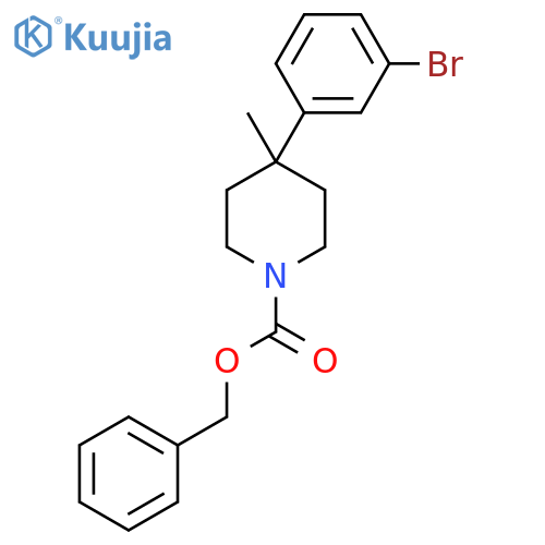 benzyl 4-(3-bromophenyl)-4-methylpiperidine-1-carboxylate structure