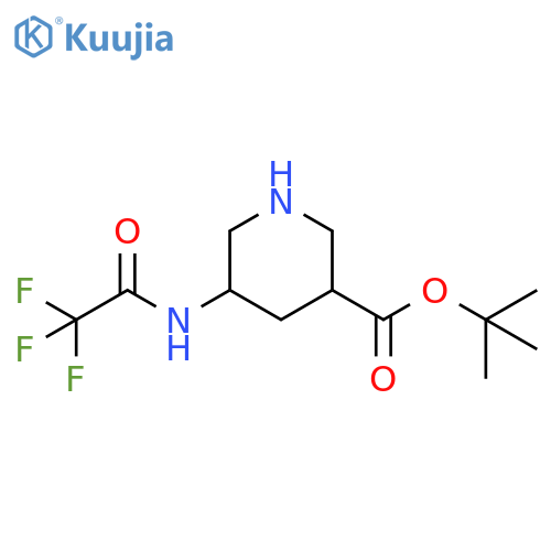 tert-butyl 5-(trifluoroacetamido)piperidine-3-carboxylate structure