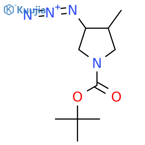 Tert-butyl 3-azido-4-methylpyrrolidine-1-carboxylate structure