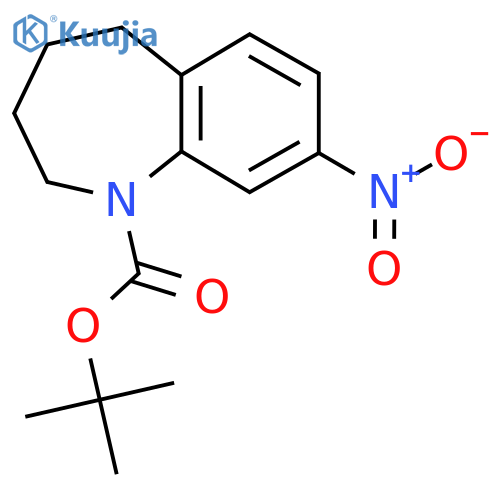 tert-butyl 8-nitro-2,3,4,5-tetrahydro-1H-1-benzazepine-1-carboxylate structure