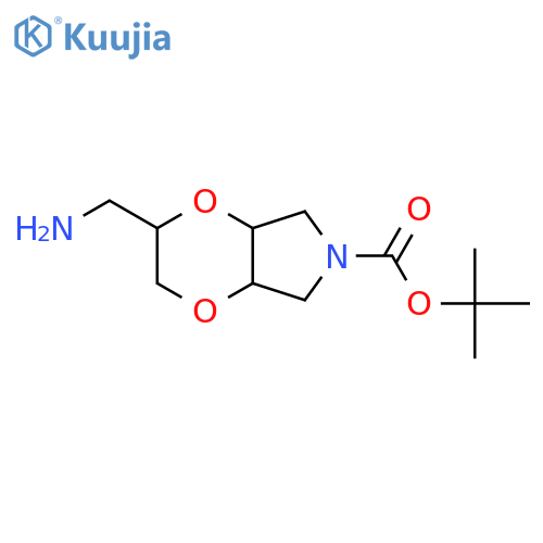 tert-butyl 2-(aminomethyl)-hexahydro-2H-[1,4]dioxino[2,3-c]pyrrole-6-carboxylate structure