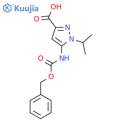 5-{[(benzyloxy)carbonyl]amino}-1-(propan-2-yl)-1H-pyrazole-3-carboxylic acid structure
