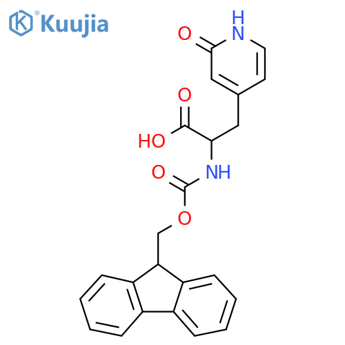 2-({[(9H-fluoren-9-yl)methoxy]carbonyl}amino)-3-(2-hydroxypyridin-4-yl)propanoic acid structure