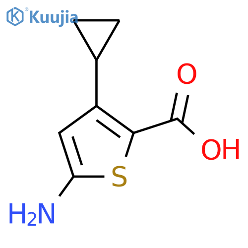5-amino-3-cyclopropylthiophene-2-carboxylic acid structure