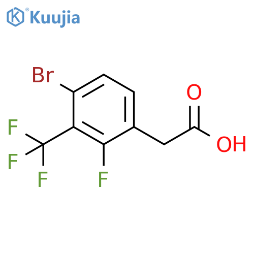 Benzeneacetic acid, 4-bromo-2-fluoro-3-(trifluoromethyl)- structure