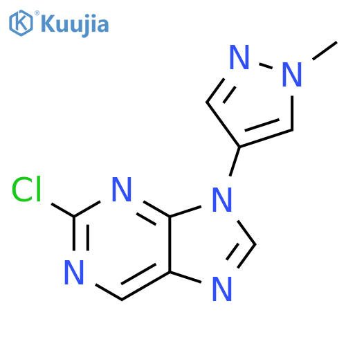 9H-Purine, 2-chloro-9-(1-methyl-1H-pyrazol-4-yl)- structure