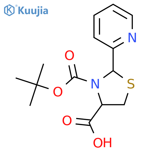 3-(tert-butoxy)carbonyl-2-(pyridin-2-yl)-1,3-thiazolidine-4-carboxylic acid structure