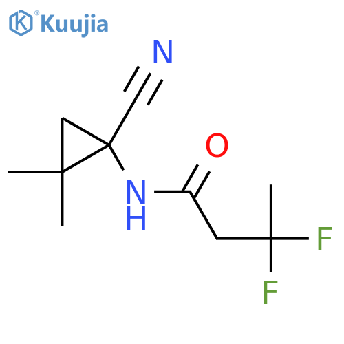 N-(1-cyano-2,2-dimethylcyclopropyl)-3,3-difluorobutanamide structure