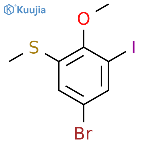 5-Bromo-1-iodo-2-methoxy-3-(methylsulfanyl)benzene structure