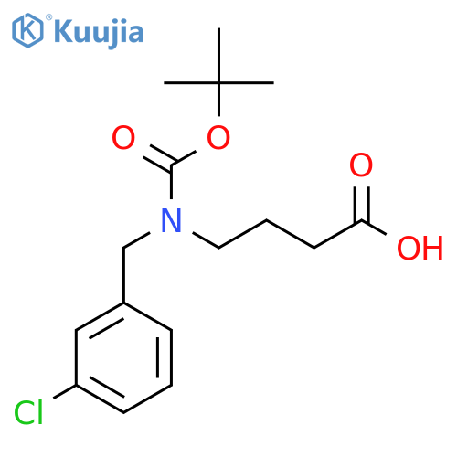4-{(tert-butoxy)carbonyl(3-chlorophenyl)methylamino}butanoic acid structure