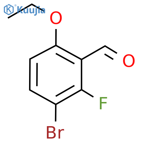 3-Bromo-6-ethoxy-2-fluorobenzaldehyde structure