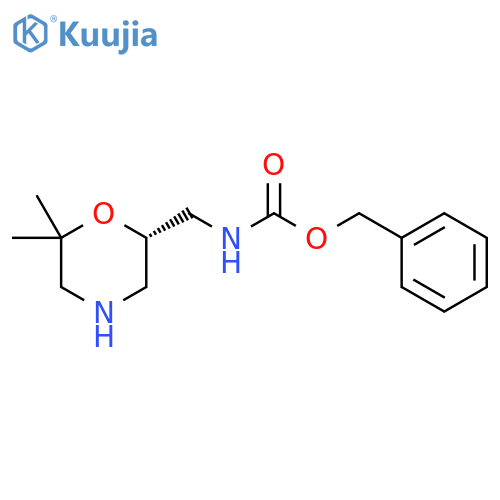 benzyl N-[[(2S)-6,6-dimethylmorpholin-2-yl]methyl]carbamate structure