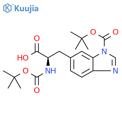 (2R)-2-(tert-butoxycarbonylamino)-3-(3-tert-butoxycarbonylbenzimidazol-5-yl)propanoic acid structure