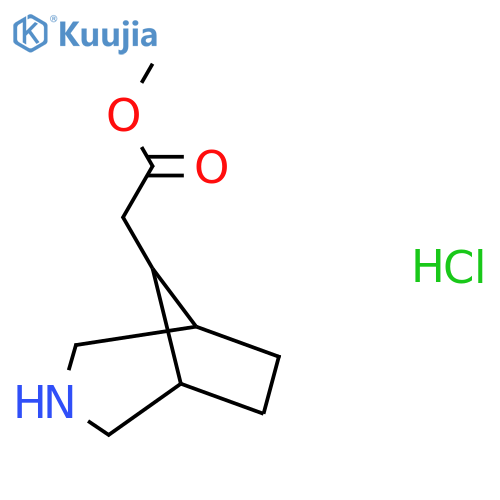 methyl 2-(3-azabicyclo[3.2.1]octan-8-yl)acetate;hydrochloride structure