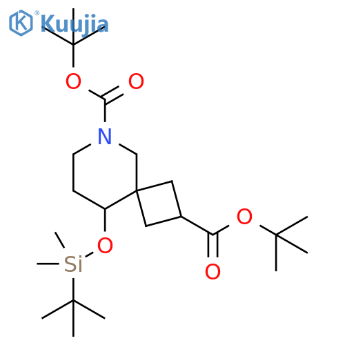 ditert-butyl 9-[tert-butyl(dimethyl)silyl]oxy-6-azaspiro[3.5]nonane-2,6-dicarboxylate structure