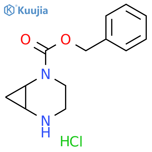 benzyl 2,5-diazabicyclo[4.1.0]heptane-2-carboxylate;hydrochloride structure