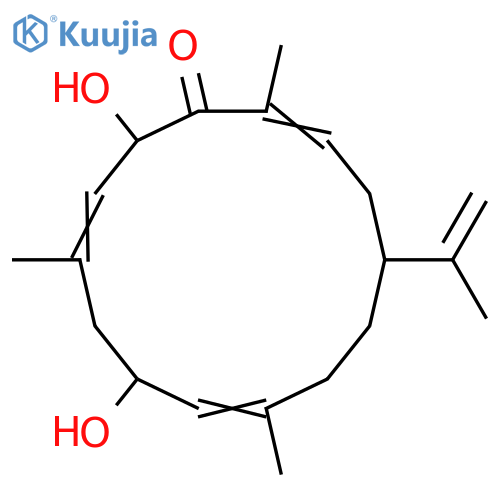 6,10-Dihydroxy-3,7,11,15-cembratetraen-5-one; (1S,2E,6R,7E,10R,11E)-form structure