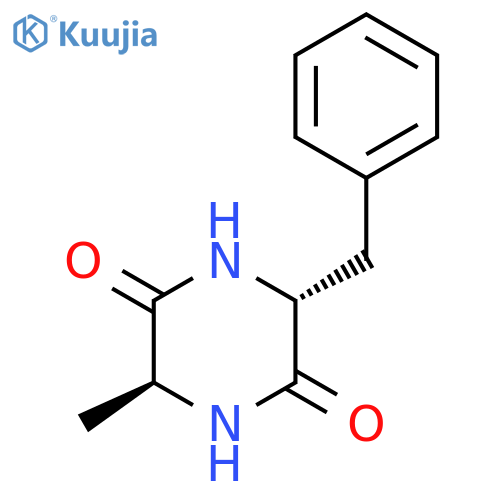 Cyclo(alanylphenylalanyl); (3R,6S)-form structure