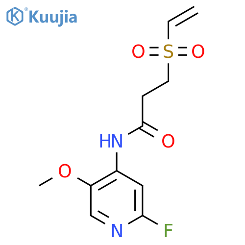3-(ethenesulfonyl)-N-(2-fluoro-5-methoxypyridin-4-yl)propanamide structure