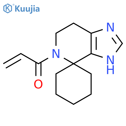 1-{1',5',6',7'-tetrahydrospirocyclohexane-1,4'-imidazo4,5-cpyridine-5'-yl}prop-2-en-1-one structure