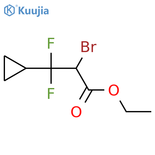 Ethyl 2-bromo-3-cyclopropyl-3,3-difluoropropanoate structure
