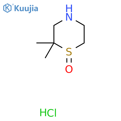 2,2-Dimethylthiomorpholine 1-oxide hcl structure