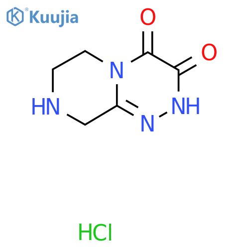 6,7,8,9-Tetrahydro-2H-pyrazino[2,1-c][1,2,4]triazine-3,4-dione;hydrochloride structure