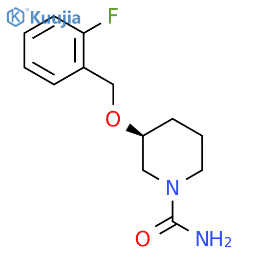 (3S)-3-[(2-fluorophenyl)methoxy]piperidine-1-carboxamide structure