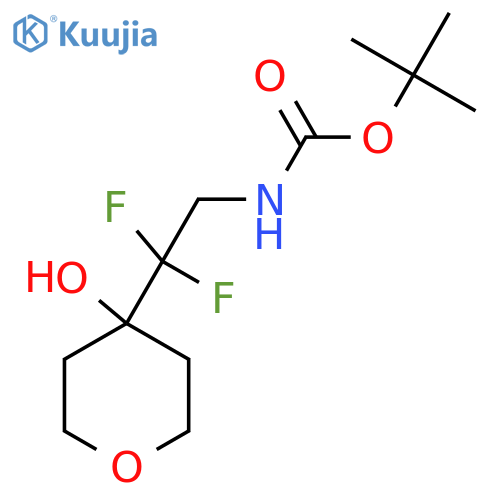 tert-butyl N-[2,2-difluoro-2-(4-hydroxyoxan-4-yl)ethyl]carbamate structure