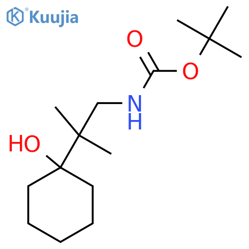 tert-butyl N-[2-(1-hydroxycyclohexyl)-2-methylpropyl]carbamate structure