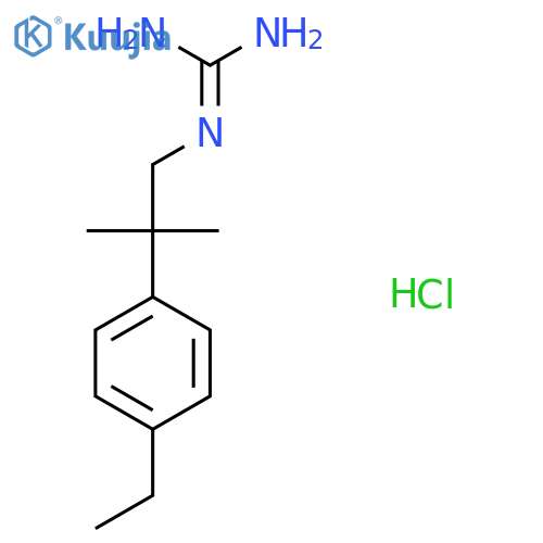 N-[2-(4-ethylphenyl)-2-methylpropyl]guanidine hydrochloride structure