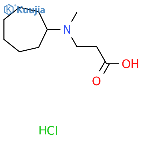 3-[Cycloheptyl(methyl)amino]propanoic acid;hydrochloride structure
