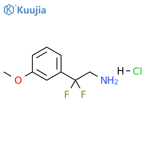 Benzeneethanamine, β,β-difluoro-3-methoxy-, hydrochloride (1:1) structure
