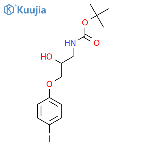 tert-butyl N-[2-hydroxy-3-(4-iodophenoxy)propyl]carbamate structure
