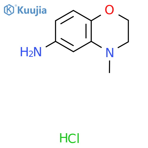 4-methyl-3,4-dihydro-2H-1,4-benzoxazin-6-amine hydrochloride structure