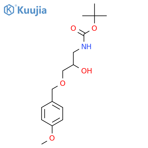 tert-butyl N-{2-hydroxy-3-[(4-methoxyphenyl)methoxy]propyl}carbamate structure