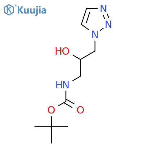 tert-butyl N-[2-hydroxy-3-(1H-1,2,3-triazol-1-yl)propyl]carbamate structure
