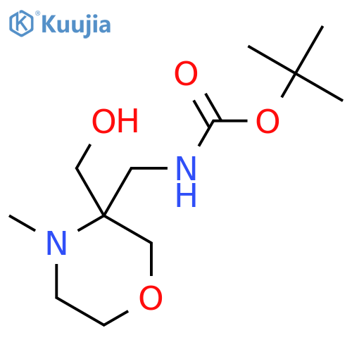 tert-butyl N-{[3-(hydroxymethyl)-4-methylmorpholin-3-yl]methyl}carbamate structure